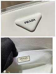 PRADA Brushed Leather Handbag (White)  - 2