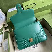 GUCCI GG Marmont Mini Top Handle Bag (Green) - 3