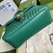 GUCCI GG Marmont Mini Top Handle Bag (Green) - 4