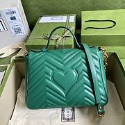 GUCCI GG Marmont Mini Top Handle Bag (Green) - 5