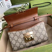 GUCCI GG Supreme Padlock Small Shoulder Bag (Brown_Brown) 409487 KLQJG 9785 - 6