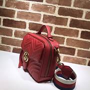 GUCCI GG Marmont Matelassé Shoulder Bag (Red)  - 5