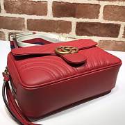 GUCCI GG Marmont Matelassé Shoulder Bag (Red)  - 4