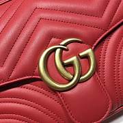 GUCCI GG Marmont Matelassé Shoulder Bag (Red)  - 3
