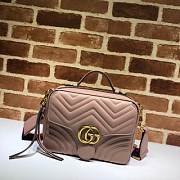 GUCCI GG Marmont Matelassé Shoulder Bag (Pink)  - 1