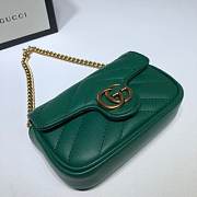 GUCCI GG Marmont Matelassé Leather Super Mini Bag (Green)  - 6