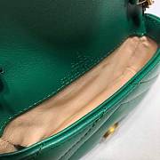 GUCCI GG Marmont Matelassé Leather Super Mini Bag (Green)  - 4