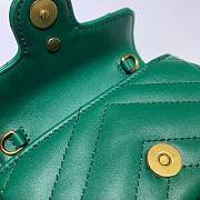 GUCCI GG Marmont Matelassé Leather Super Mini Bag (Green)  - 5