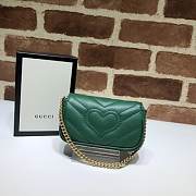GUCCI GG Marmont Matelassé Leather Super Mini Bag (Green)  - 2