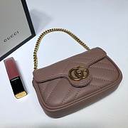 GUCCI GG Marmont Matelassé Leather Super Mini Bag (Pink)  - 6