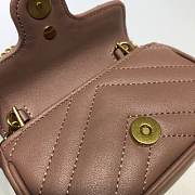 GUCCI GG Marmont Matelassé Leather Super Mini Bag (Pink)  - 3