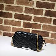 GUCCI GG Marmont Matelassé Super Mini Bag (Black)  - 5