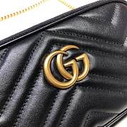 GUCCI GG Marmont Matelassé Super Mini Bag (Black)  - 3