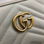 GUCCI GG Marmont Matelassé Super Mini Bag (White) - 6