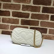 GUCCI GG Marmont Matelassé Super Mini Bag (White) - 5