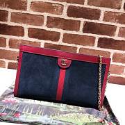 GUCCI Ophidia GG Shoulder Bag (Dark Blue_Red) 503876  - 1