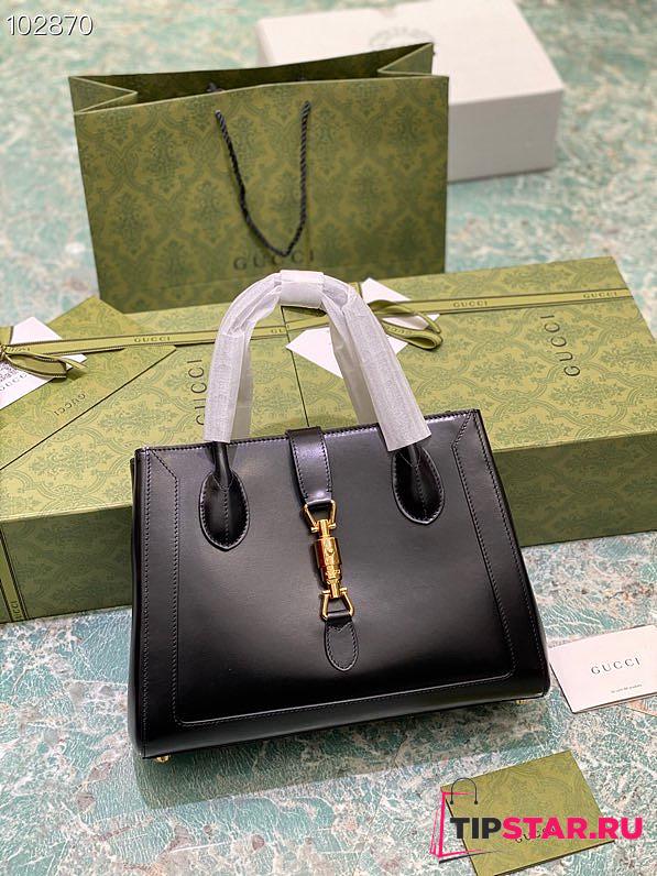 GUCCI Jackie 1961 medium tote bag (Black leather) ‎‎649016 0YK0G 1000 - 1