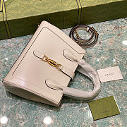 GUCCI Jackie 1961 medium tote bag (White leather) ‎649016 0YK0G 9022  - 3