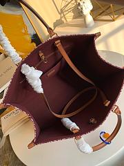 LV Onthego Handbag Shopping Red M57185  - 3