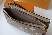 LV Double Zip Pochette Bicolor Monogram Empreinte Leather (Beige) M69203  - 2