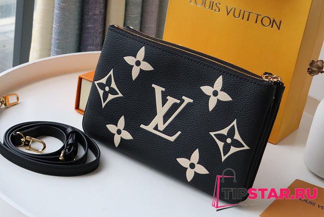 Louis Vuitton Bicolor Monogram Empreinte Leather Double Zip On