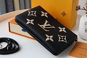 LV Double Zip Pochette Bicolor Monogram Empreinte Leather (Black) M80787 - 4