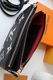 LV Double Zip Pochette Bicolor Monogram Empreinte Leather (Black) M80787 - 3