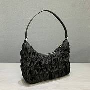 PRADA Nylon Ruffled Armpit Bag/Hand Carry (Black)  - 2