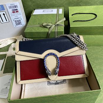 GUCCI Dionysus Ophidia Web Leather Bag (Blue Red_Apricot) 28cm 400249 