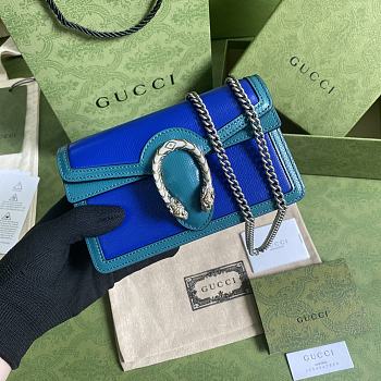 GUCCI Dionysus Mini Leather Bag (Navy Blue_Green) 476432 