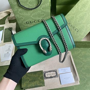 GUCCI Dionysus Ophidia Web Leather Bag (Dark Green_Green) 20cm 401231 