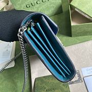 GUCCI Dionysus Ophidia Web Leather Bag (Dark Blue_Green) 20cm 401231  - 4