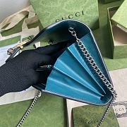 GUCCI Dionysus Ophidia Web Leather Bag (Dark Blue_Green) 20cm 401231  - 5