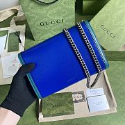 GUCCI Dionysus Ophidia Web Leather Bag (Dark Blue_Green) 20cm 401231  - 6