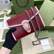 GUCCI Dionysus Ophidia Web Leather Bag (Red_Pink) 20cm 401231  - 1