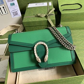GUCCI Dionysus Ophidia Web Leather Bag (Green_Dark Green) 28cm 400249