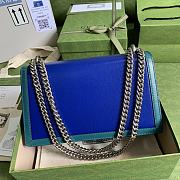 GUCCI Dionysus Ophidia Web Leather Bag (Blue_Green) 28cm 400249  - 2