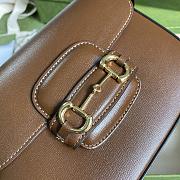 Gucci Horsebit 1955 Mini Bag Full Leather (Brown) 658574  - 5