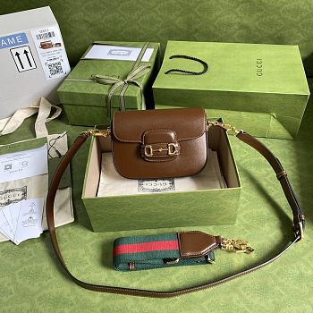 Gucci Horsebit 1955 Mini Bag Full Leather (Brown) 658574 