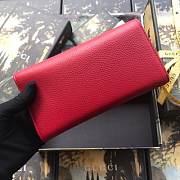 Gucci Card Holder Leather (Red) 456116  - 5