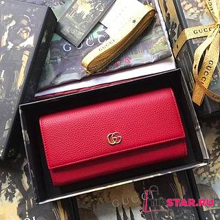 Gucci Card Holder Leather (Red) 456116  - 1