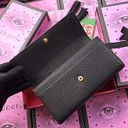 Gucci Card Holder Leather (Black) 456116  - 3