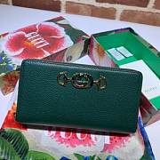 Gucci Long Wallet Leather (Dark Green) 570661 - 1
