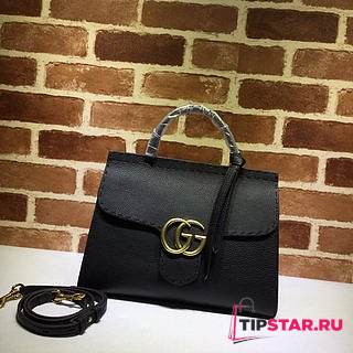 GUCCI Small Messenger Bag With Double G (Black) 421890  - 1