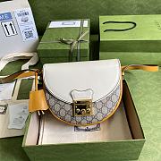 Padlock Small Shoulder Bag (Yellow_White) 644524  - 1