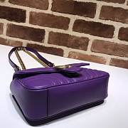 GUCCI GG Marmont Matelassé Mini Bag (Purple) 446744  - 5