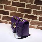 GUCCI GG Marmont Matelassé Mini Bag (Purple) 446744  - 6