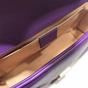 GUCCI GG Marmont Matelassé Mini Bag (Purple) 446744  - 4