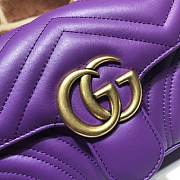 GUCCI GG Marmont Matelassé Mini Bag (Purple) 446744  - 2