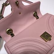 GUCCI GG Marmont Matelassé Mini Bag (Pink) 446744 - 5